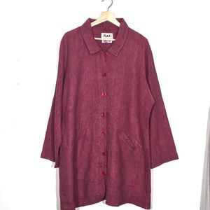 Raspberry color Flax Jacket